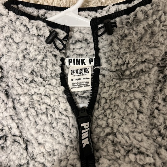 Pink Sherpa Jacket Quarter Zip Size Adult XS - Picture 3 of 3